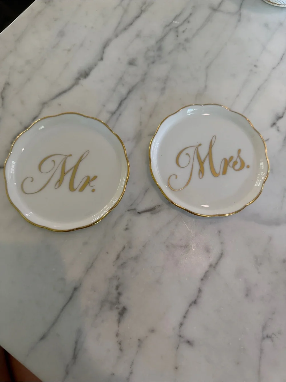 Mr. & Mrs. Gold Herend Dishes